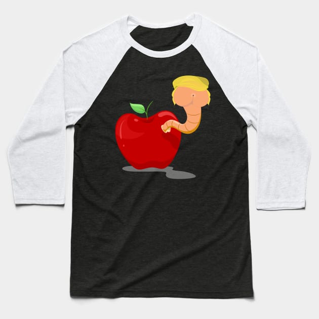 Trump Assface Apple Baseball T-Shirt by Shutup Donny